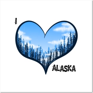 I heart Alaska Posters and Art